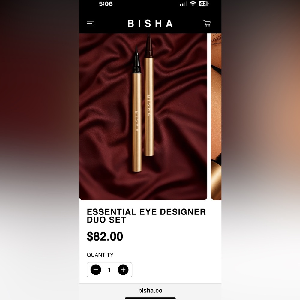 BISHA Essential Eye Designer Duo Set in Colours Downtown Black and Uptown Brown